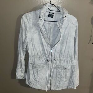 Charles River, light grey/white tyedye jacket
